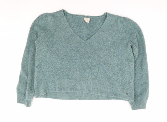 Womens UK Size M Pull & Bear Green Pullover Jumper