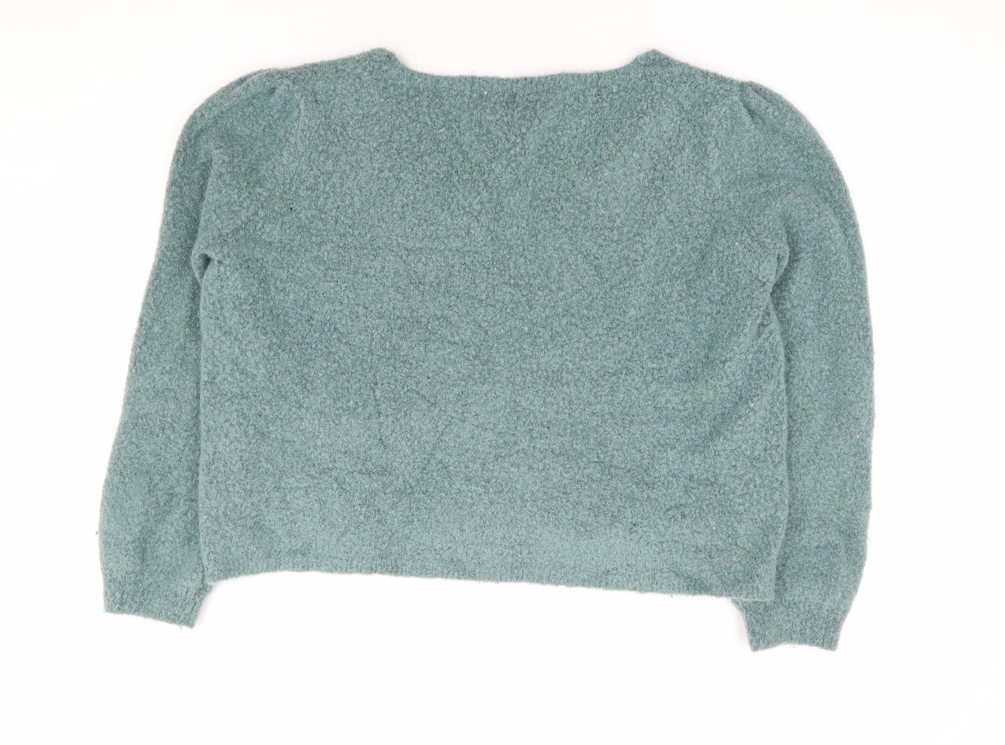 Womens UK Size M Pull & Bear Green Pullover Jumper