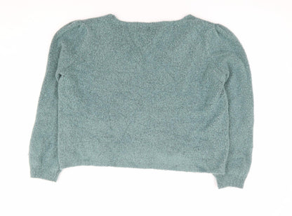 Womens UK Size M Pull & Bear Green Pullover Jumper