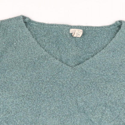 Womens UK Size M Pull & Bear Green Pullover Jumper