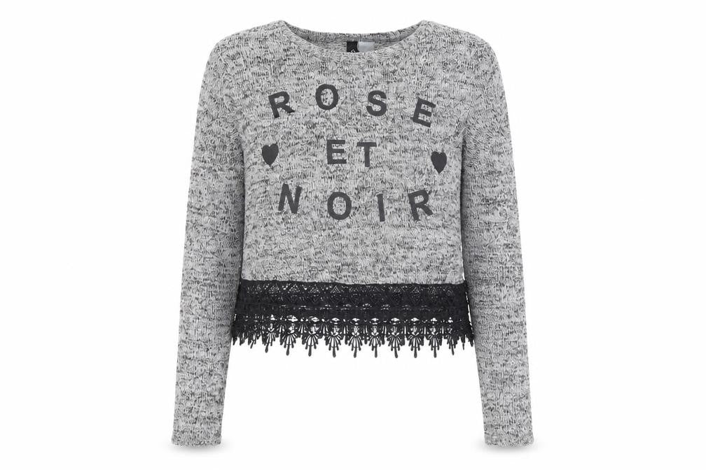 Womens UK Size S H&M Grey Jersey T-Shirt