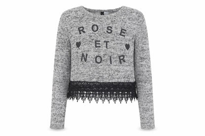 Womens UK Size S H&M Grey Jersey T-Shirt