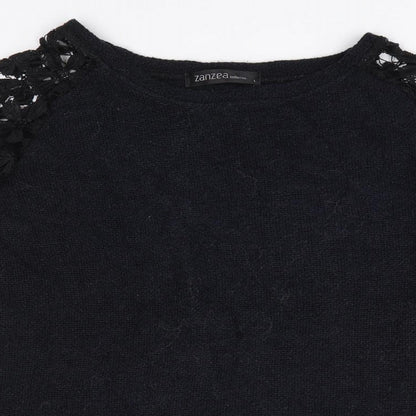 Womens UK Size L Zanzea Black Pullover Jumper