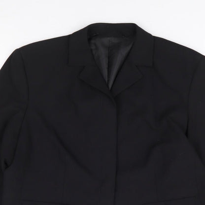 Womens UK Size M Preworn Regular Black Suit Jacket