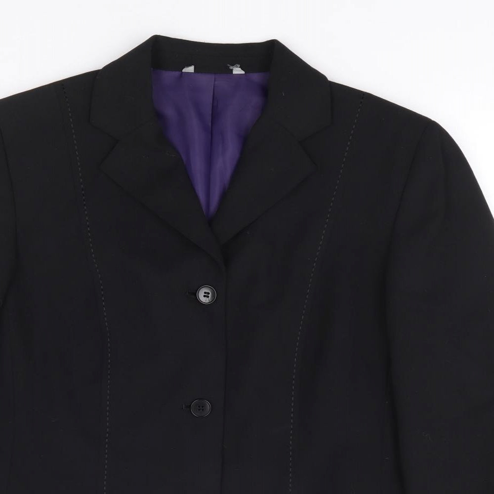 Womens UK Size M Preworn Regular Black Suit Jacket