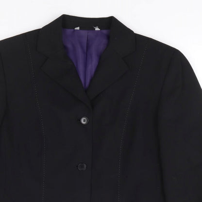 Womens UK Size M Preworn Regular Black Suit Jacket