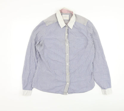 Womens UK Size 12 NEXT Blue Basic Button-Up