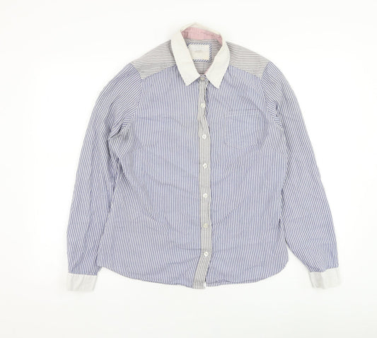 Womens UK Size 12 NEXT Blue Basic Button-Up