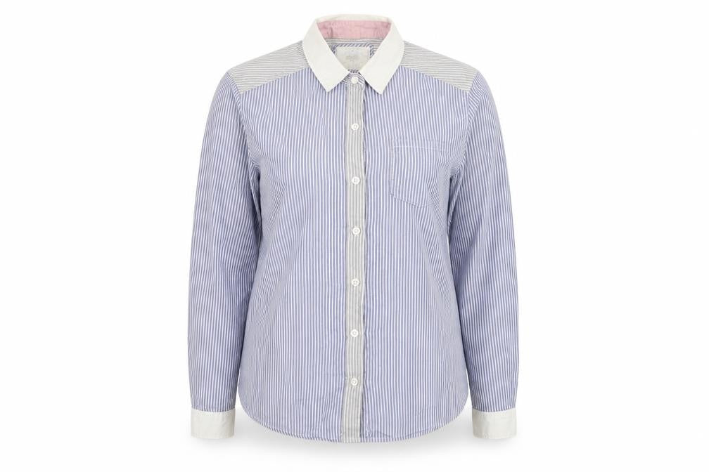 Womens UK Size 12 NEXT Blue Basic Button-Up