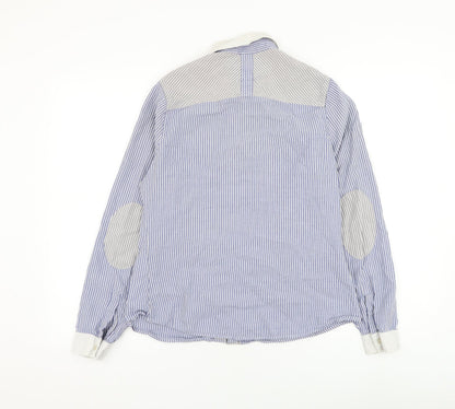 Womens UK Size 12 NEXT Blue Basic Button-Up