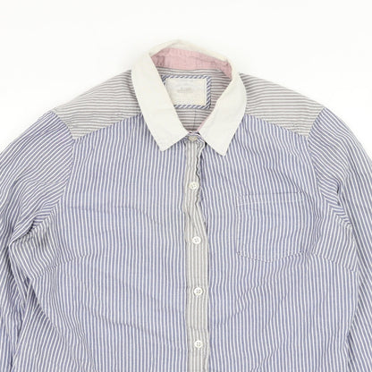 Womens UK Size 12 NEXT Blue Basic Button-Up