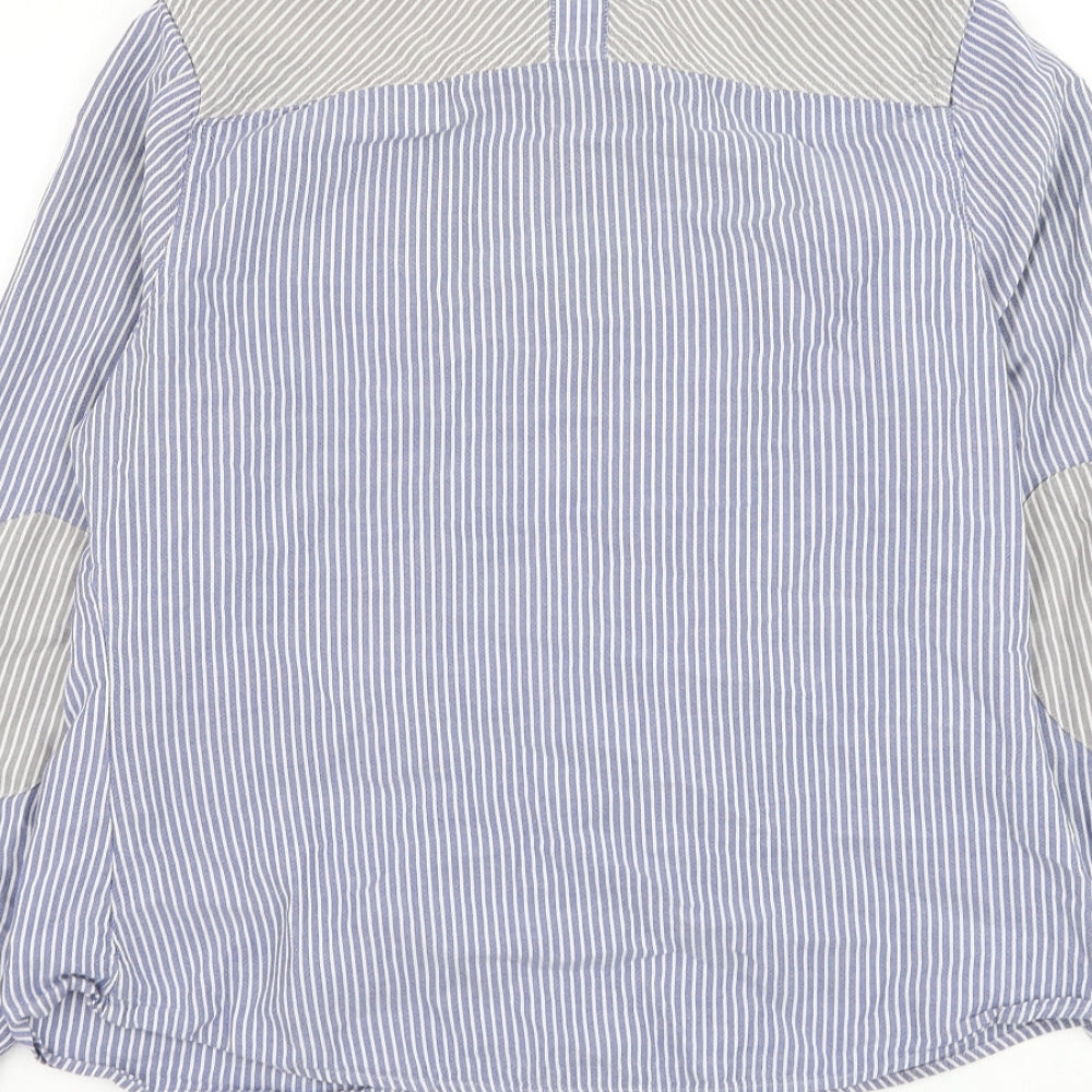 Womens UK Size 12 NEXT Blue Basic Button-Up