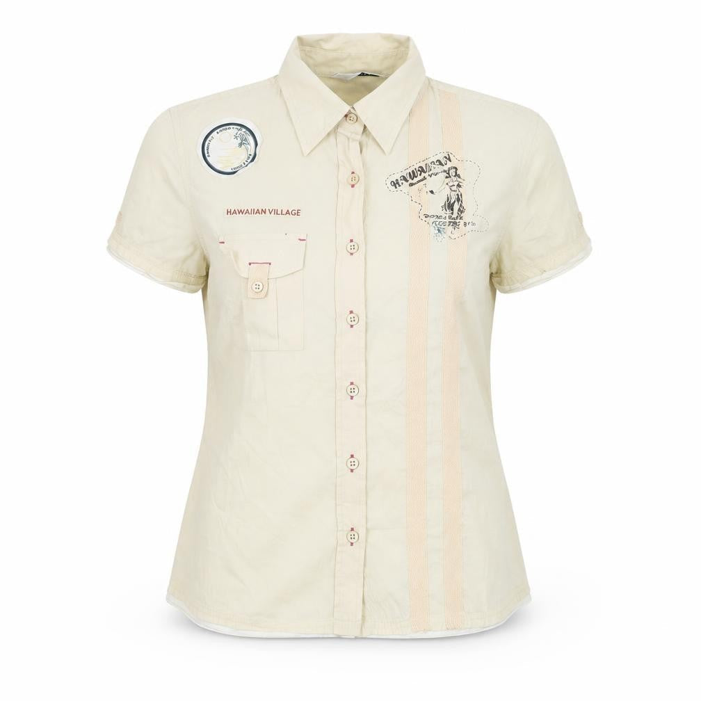 Womens UK Size 14 NEXT Beige Basic Button-Up