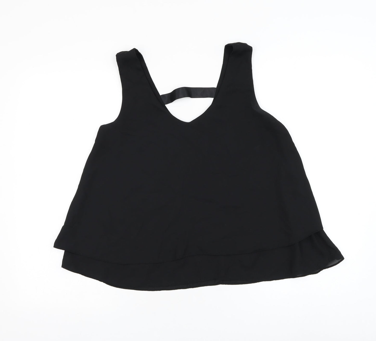 Womens UK Size M Vera & Lucy Black Basic Tank