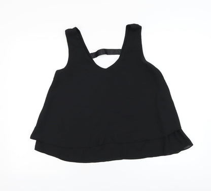 Womens UK Size M Vera & Lucy Black Basic Tank