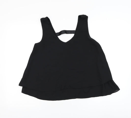 Womens UK Size M Vera & Lucy Black Basic Tank