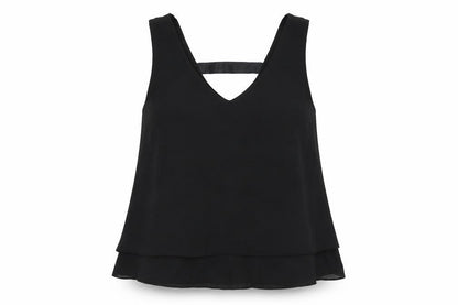 Womens UK Size M Vera & Lucy Black Basic Tank
