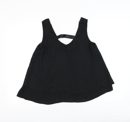 Womens UK Size M Vera & Lucy Black Basic Tank