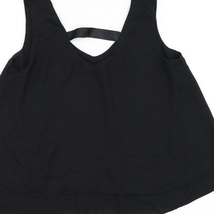 Womens UK Size M Vera & Lucy Black Basic Tank