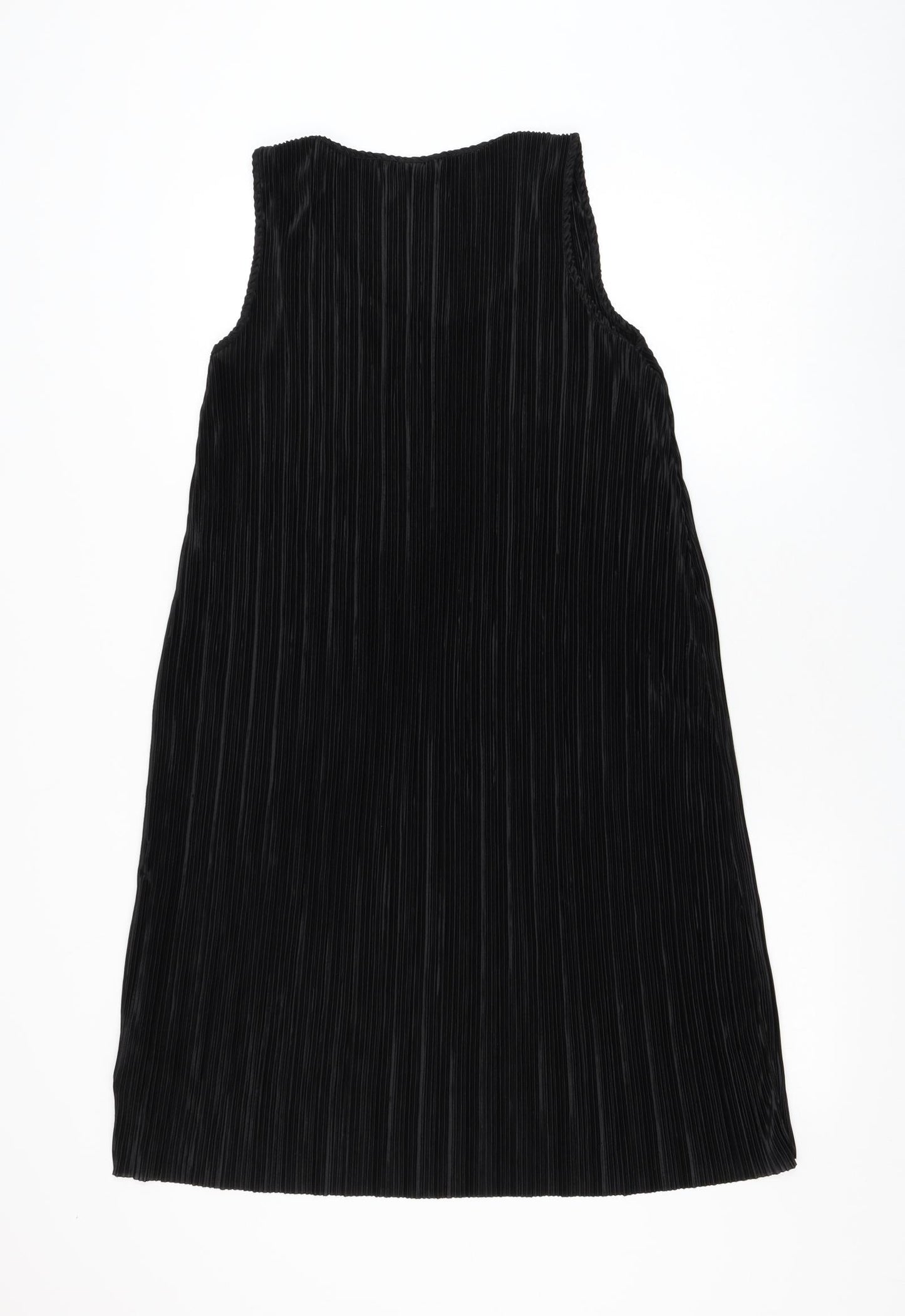 H&M Womens Black Polyester Shift Size S Round Neck Pullover