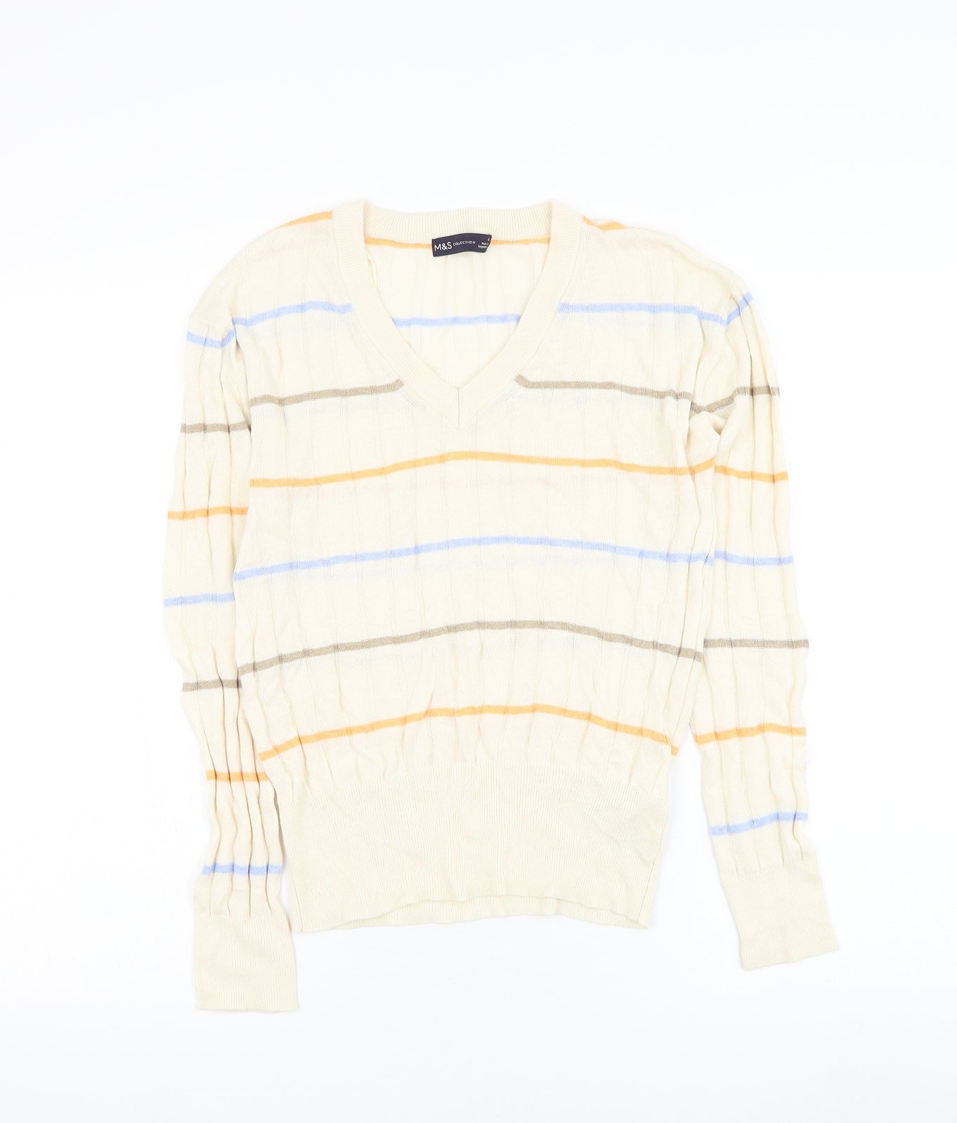 Womens UK Size S Marks and Spencer Beige Pullover Jumper