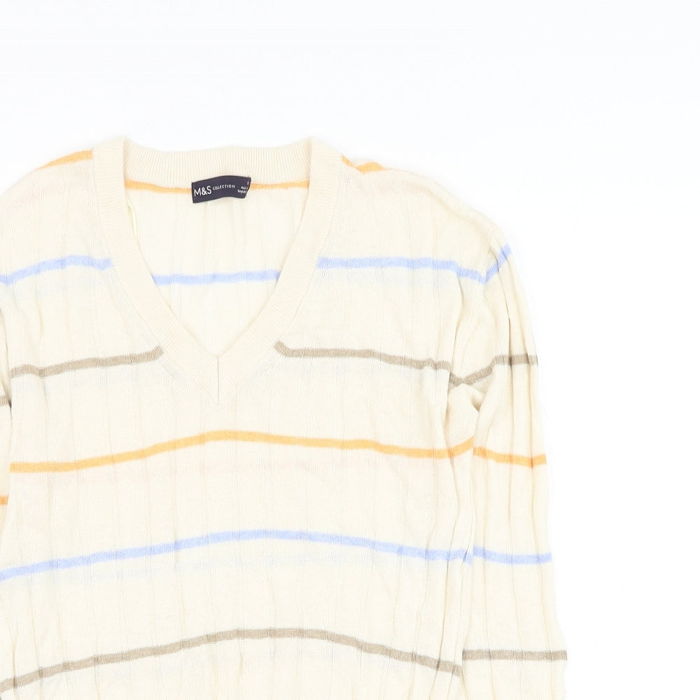 Womens UK Size S Marks and Spencer Beige Pullover Jumper