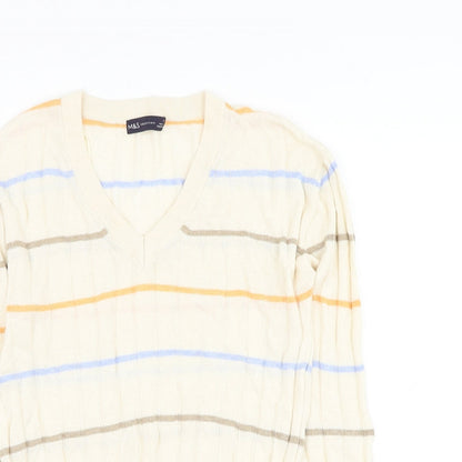 Womens UK Size S Marks and Spencer Beige Pullover Jumper