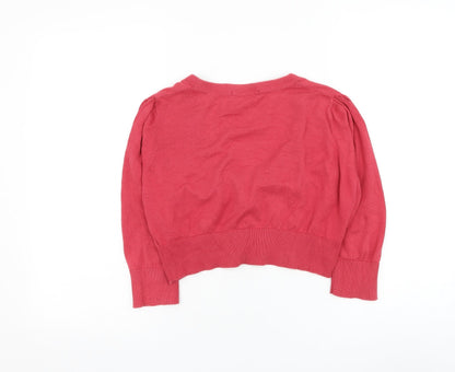 Womens UK Size 14 Marks and Spencer Red Cardigan Jumper