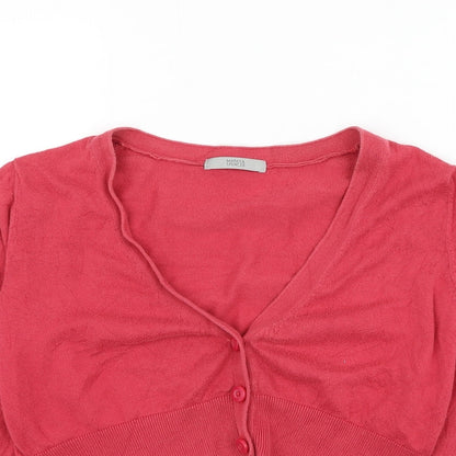 Womens UK Size 14 Marks and Spencer Red Cardigan Jumper