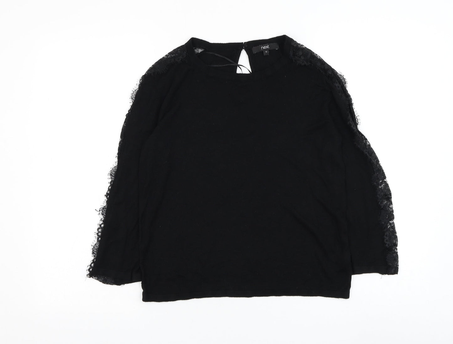Womens UK Size 12 NEXT Black Pullover Jumper