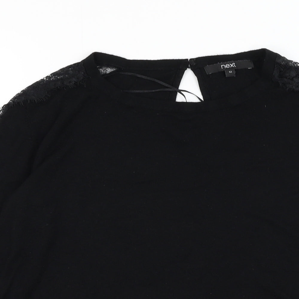 Womens UK Size 12 NEXT Black Pullover Jumper