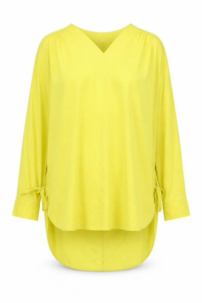 Primark Womens Yellow Polyester Shift Size 14 V-Neck Pullover