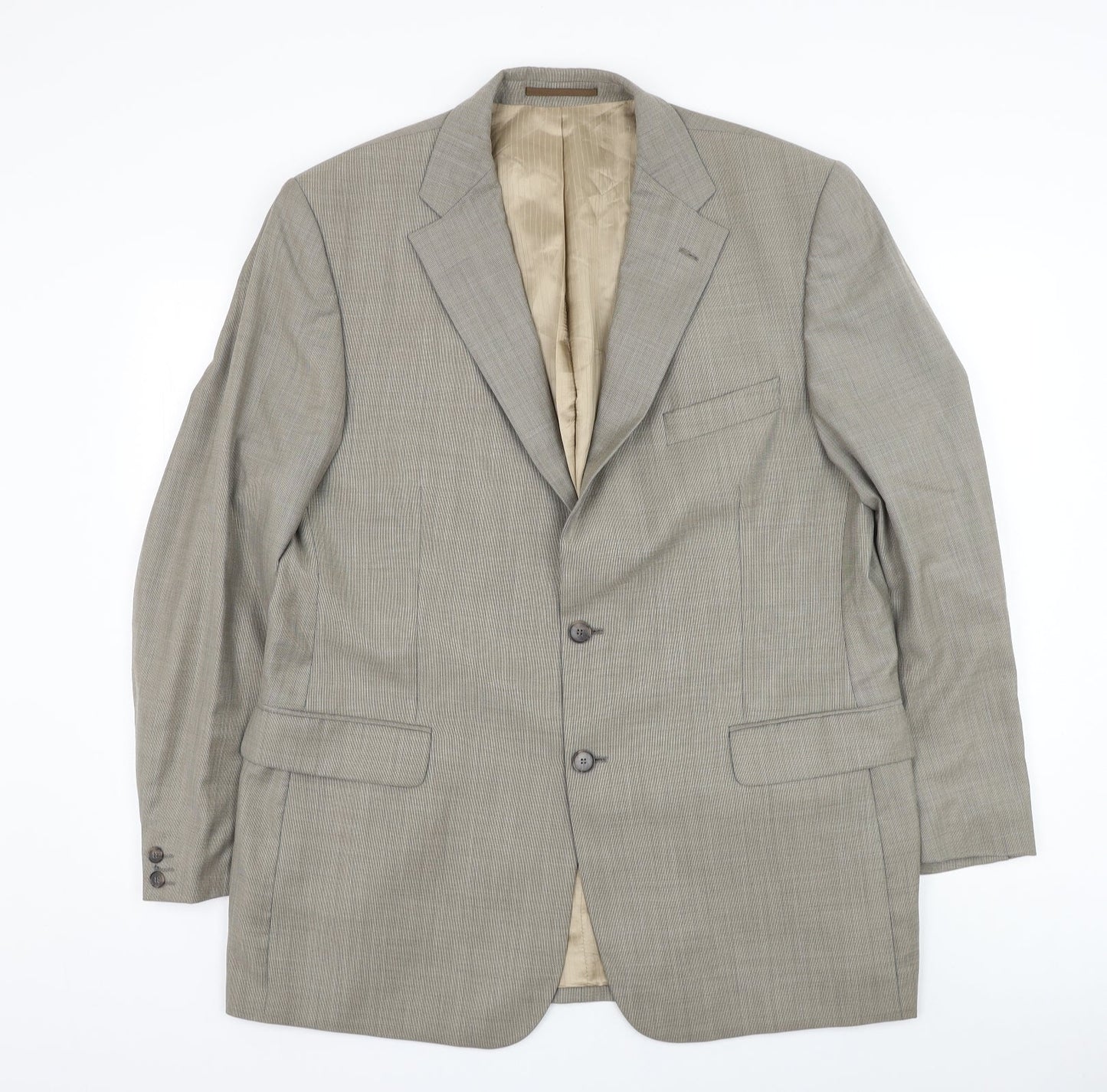 Mens UK Size 44 Van Kollem Regular Beige Suit Jacket