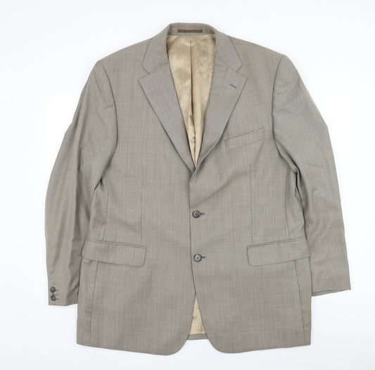 Mens UK Size 44 Van Kollem Regular Beige Suit Jacket
