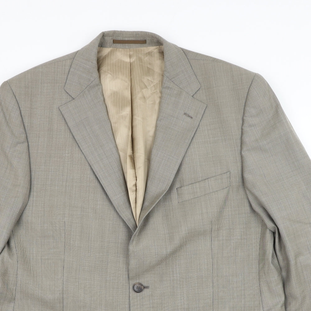 Mens UK Size 44 Van Kollem Regular Beige Suit Jacket