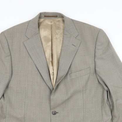 Mens UK Size 44 Van Kollem Regular Beige Suit Jacket