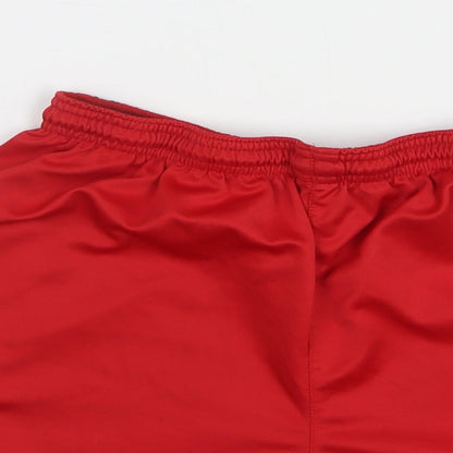 JJB Mens Red Polyester Sweat Shorts Size S L6 in Regular
