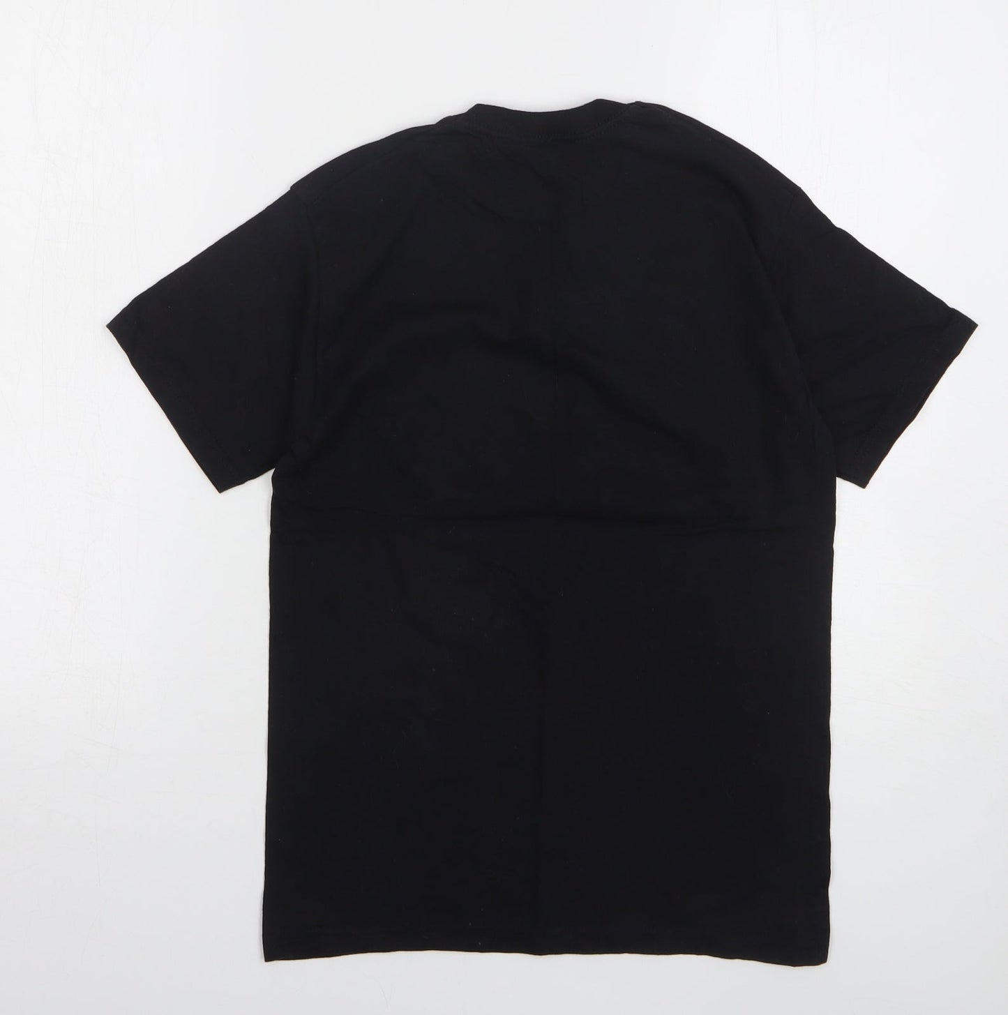 Womens UK Size S Fruit of the Loom Black Basic T-Shirt