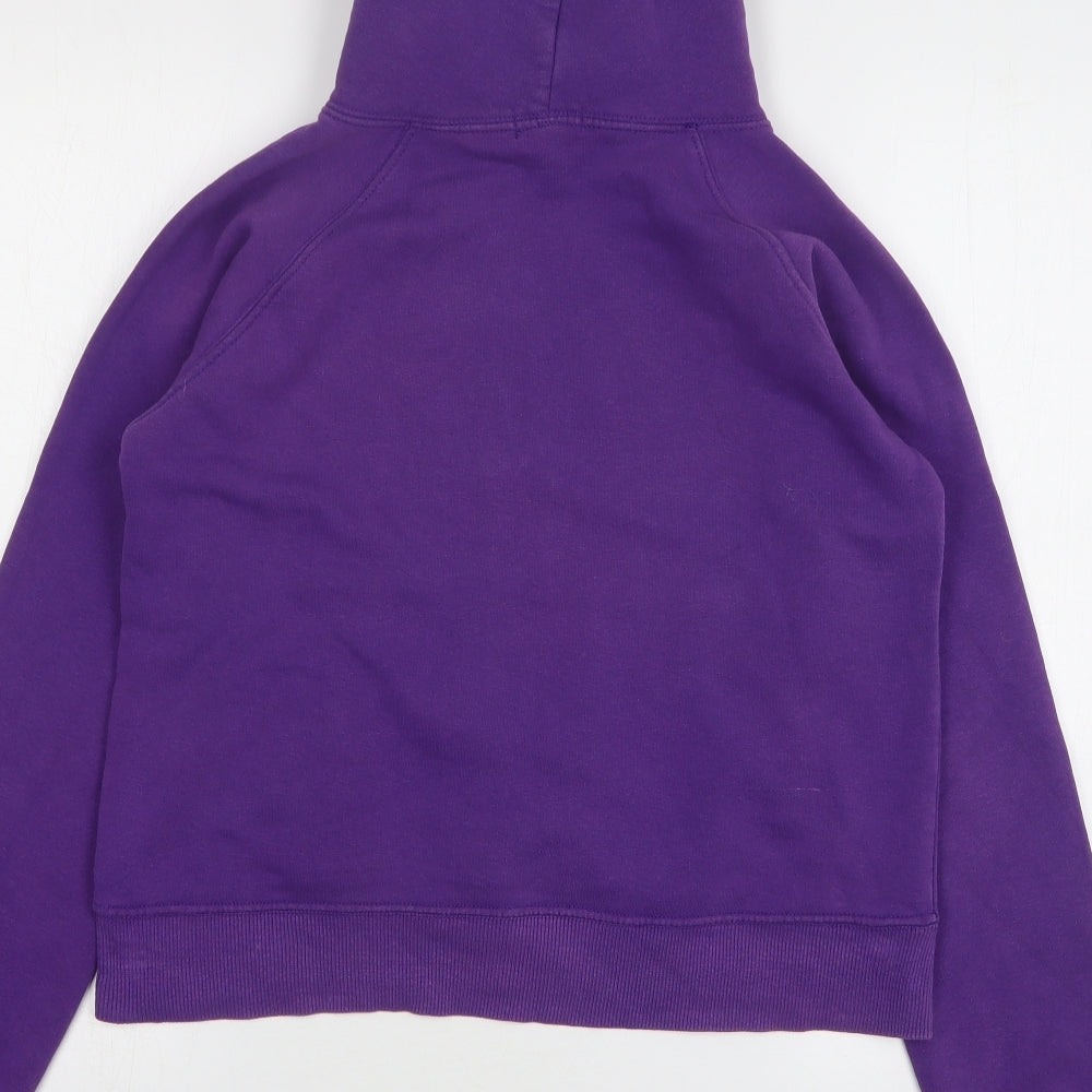 UK Womens Purple Cotton Pullover Hoodie Size M - I Love London