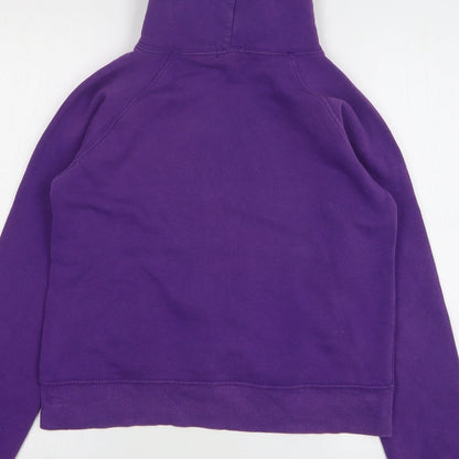 UK Womens Purple Cotton Pullover Hoodie Size M - I Love London