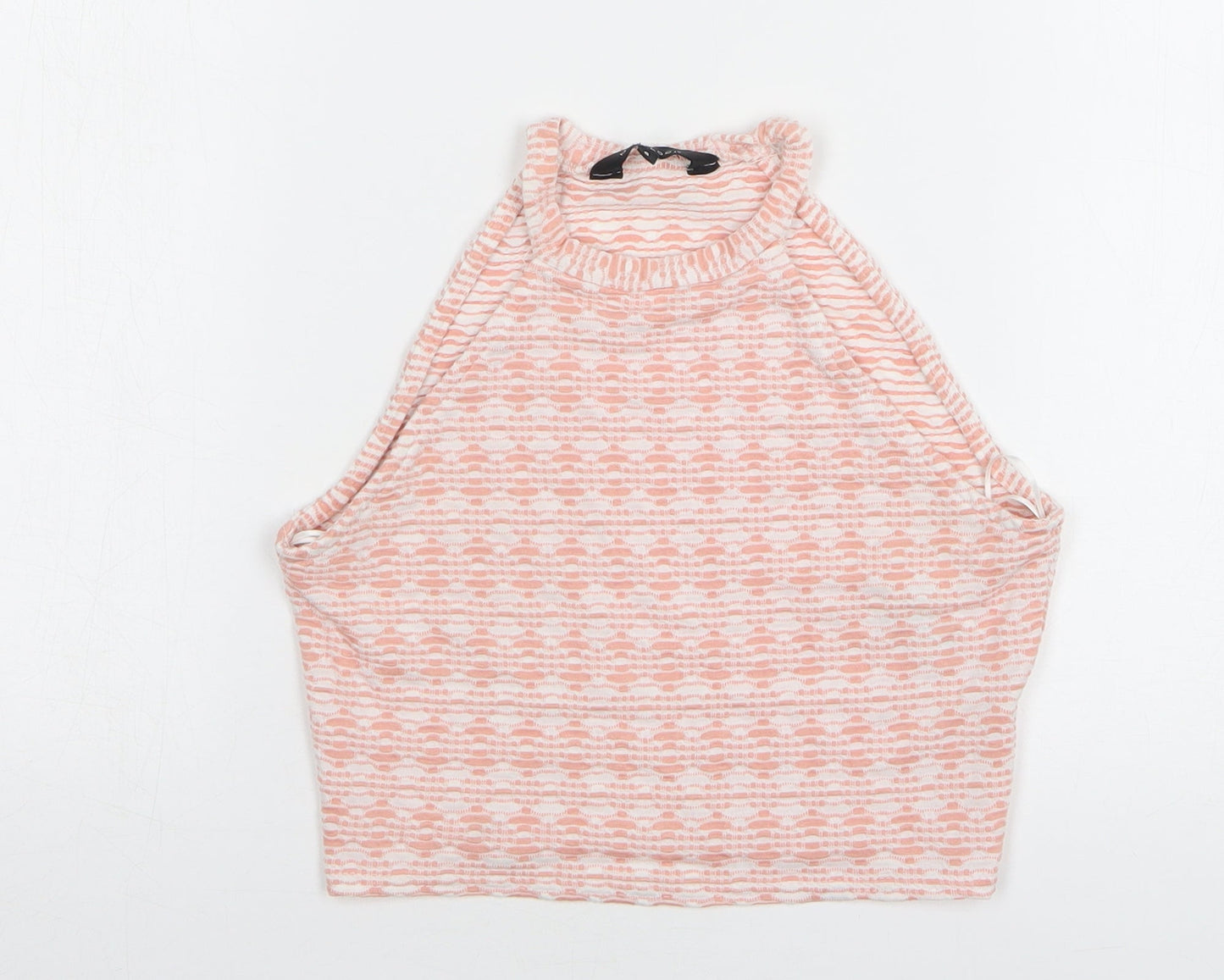 Womens UK Size 8 New Look Pink Cropped Tank