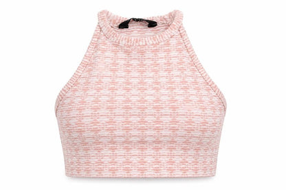 Womens UK Size 8 New Look Pink Cropped Tank
