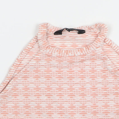 Womens UK Size 8 New Look Pink Cropped Tank