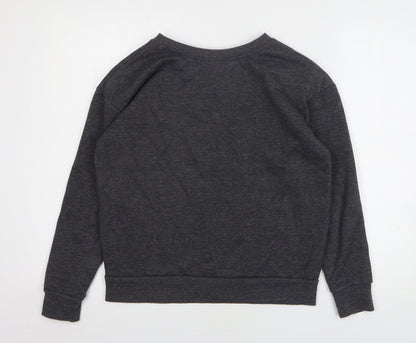 Atmosphere Womens Grey Polyester Pullover Sweatshirt Size 8