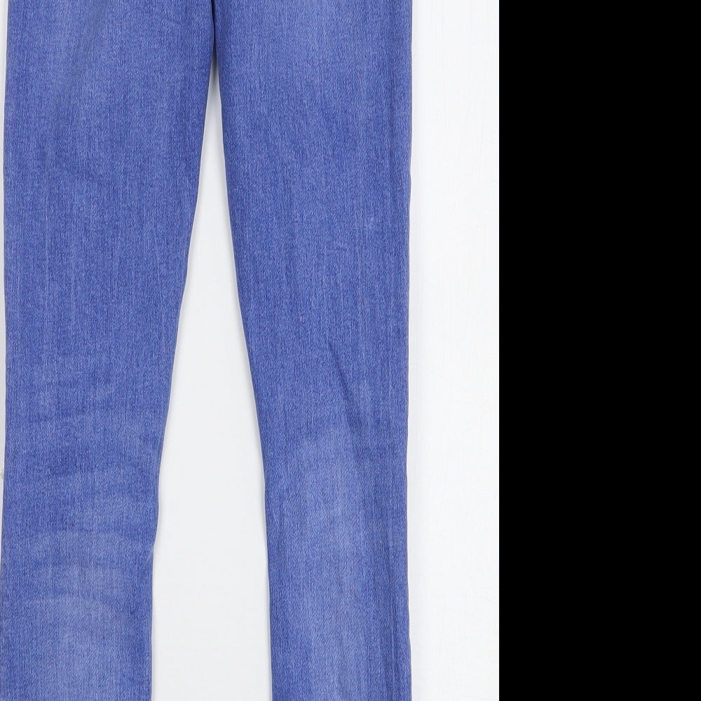 Denim & Co. Womens Blue Cotton Skinny Jeans Size 8 L28 in Regular