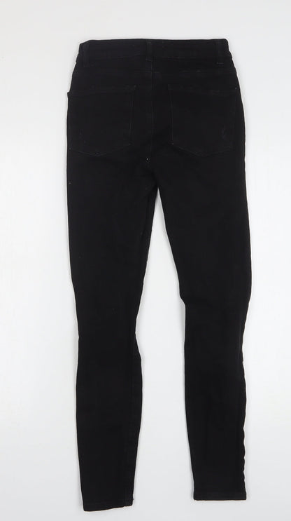 Denim & Co. Womens Black Cotton Skinny Jeans Size 8 L27 in Regular