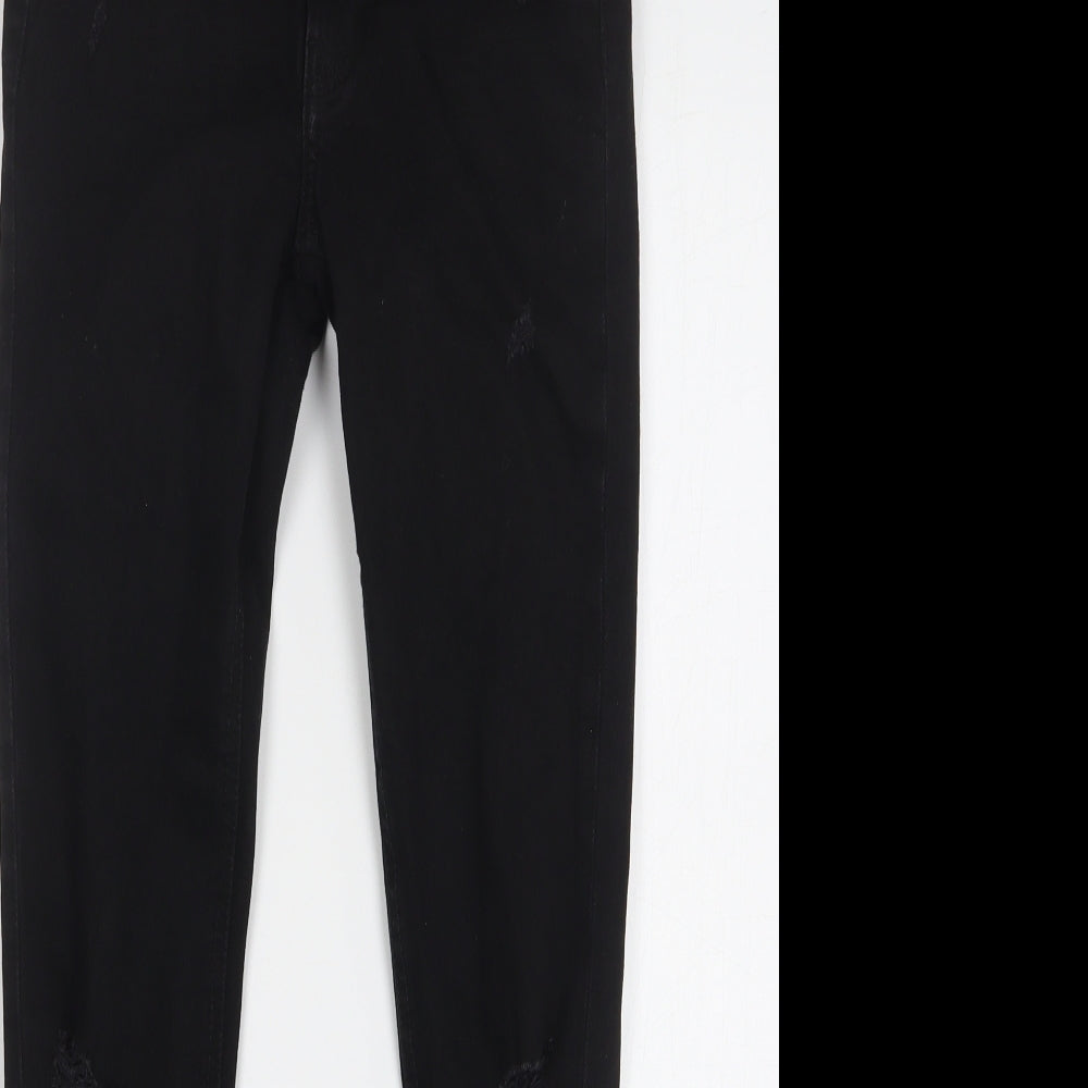 Denim & Co. Womens Black Cotton Skinny Jeans Size 8 L27 in Regular