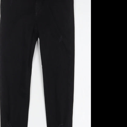 Denim & Co. Womens Black Cotton Skinny Jeans Size 8 L27 in Regular