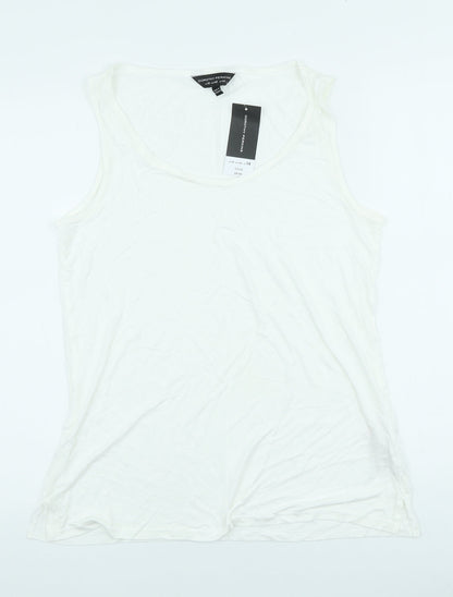 Womens UK Size 14 Dorothy Perkins White Basic Tank