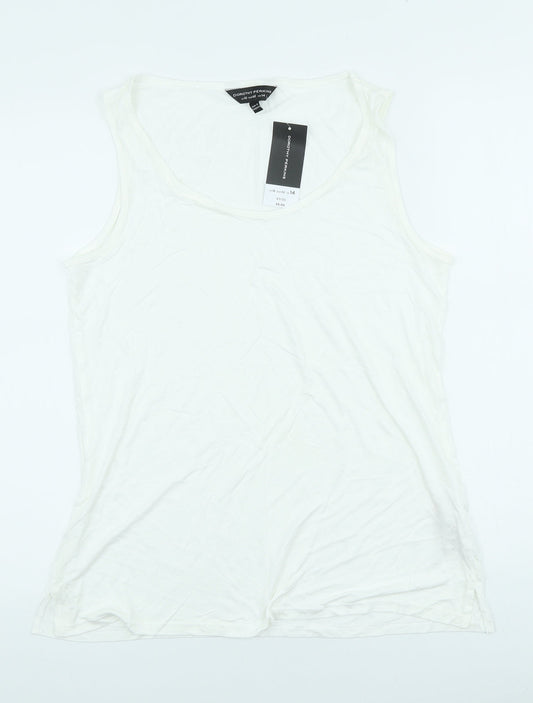 Womens UK Size 14 Dorothy Perkins White Basic Tank